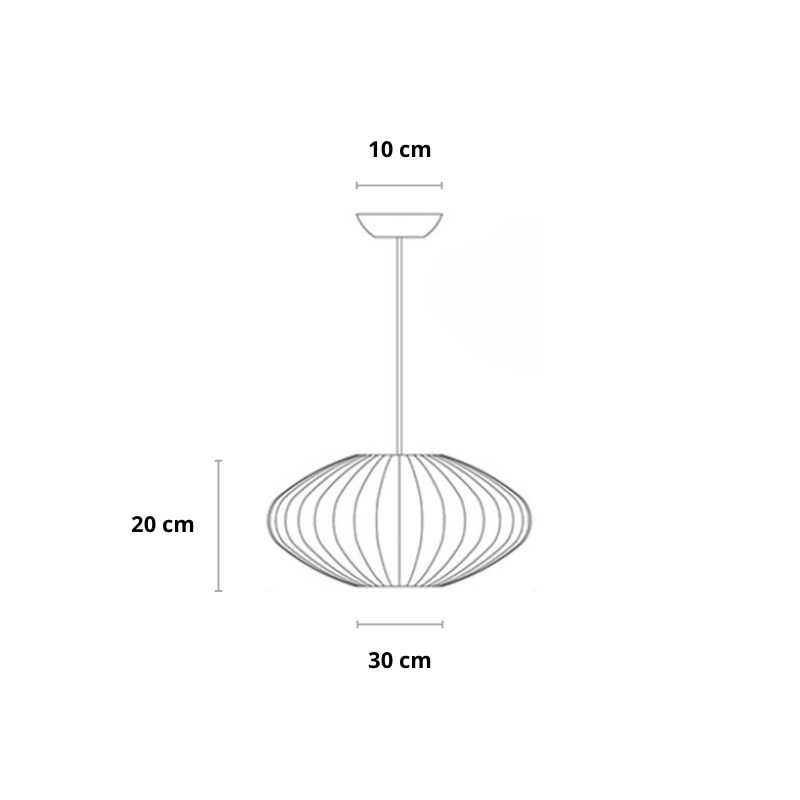 Hanglamp van zijde | Serenitas