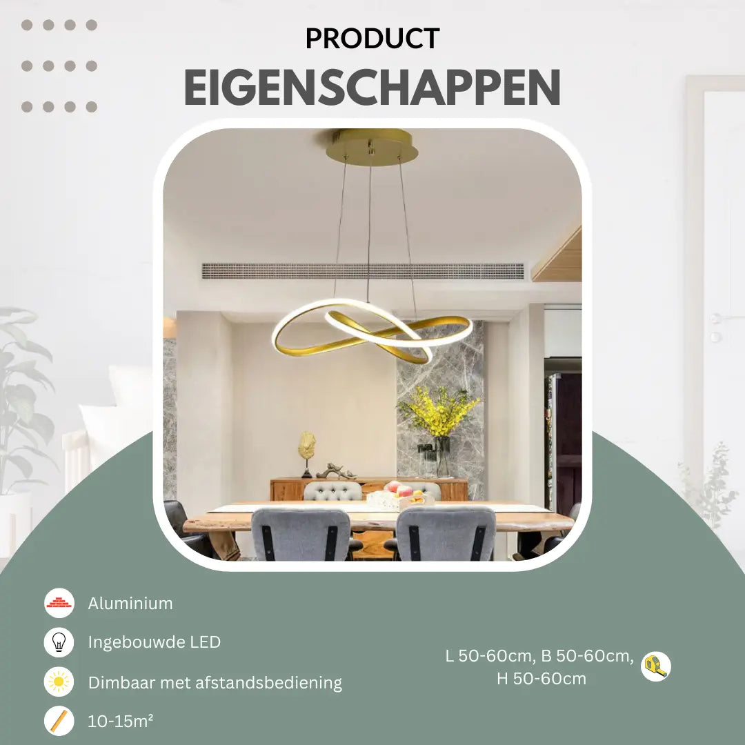 Moderne hanglamp zwart goud wit | Gnistør