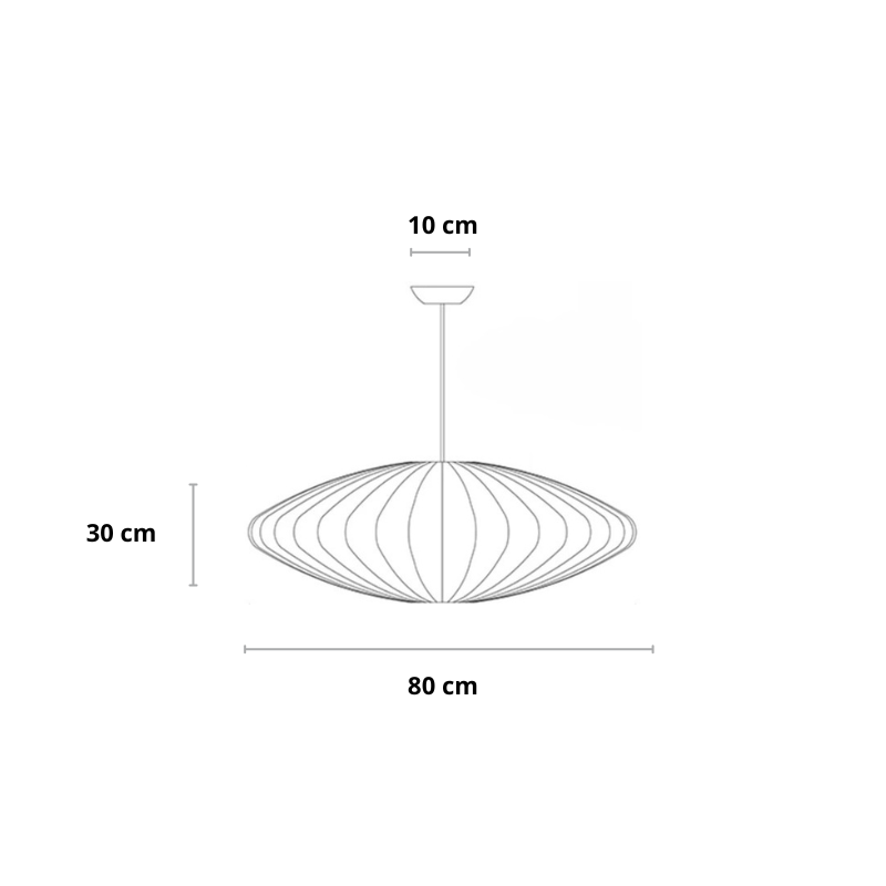 Hanglamp van zijde | Serenitas