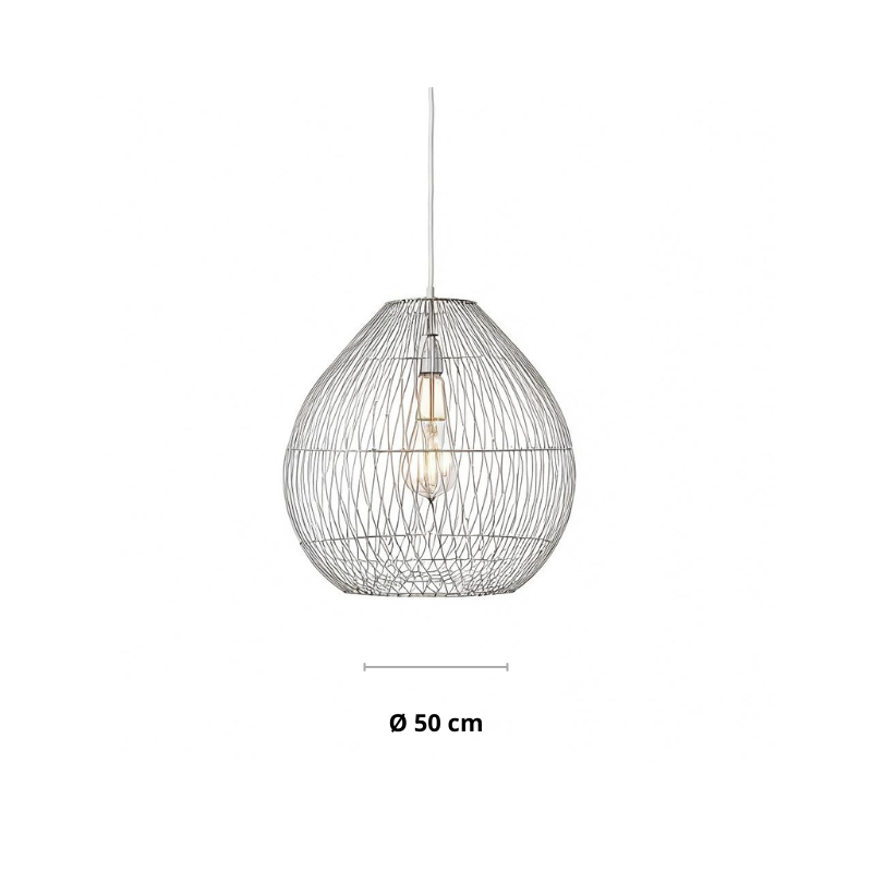 Hanglamp RYAN mat zwart Ø45x45cm