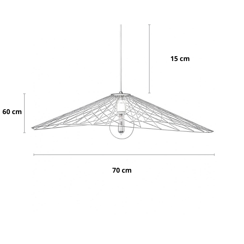 Hanglamp OLIVER mat zwart en antiek brons