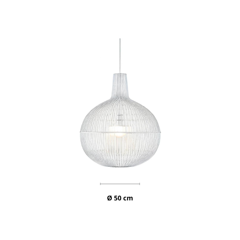 Hanglamp RAVI mat zwart Ø50x57cm