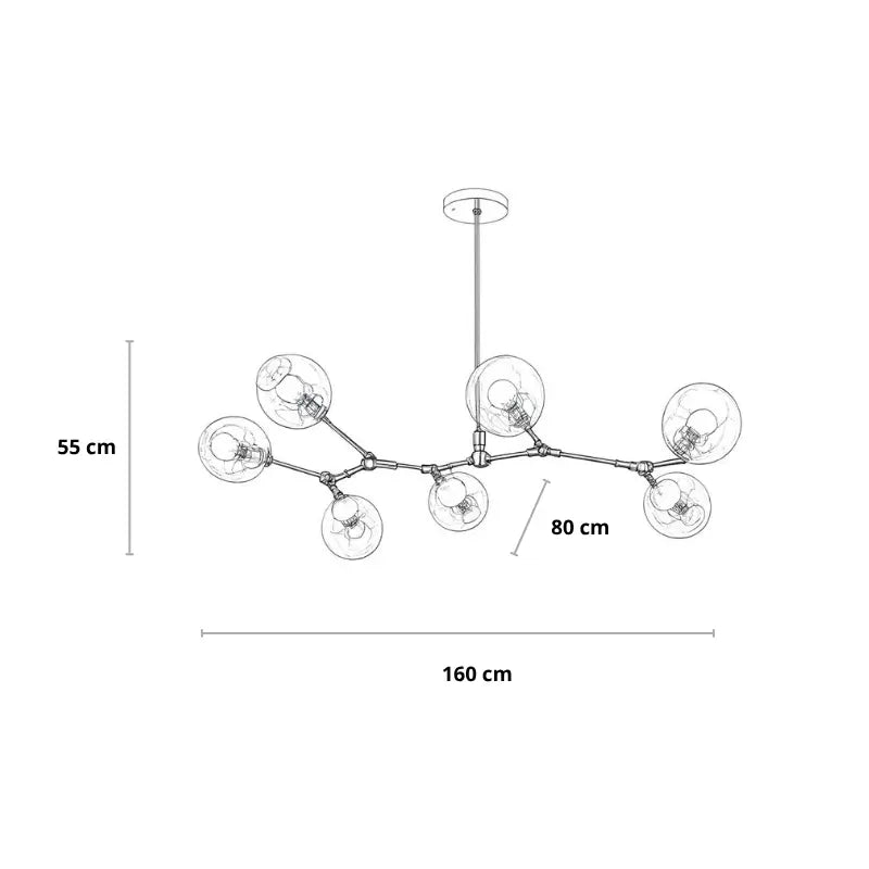 Hanglamp woonkamer beweegbare armen | Convexum