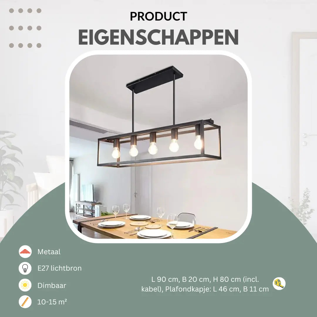 Industriële hanglamp metaal | Luminara