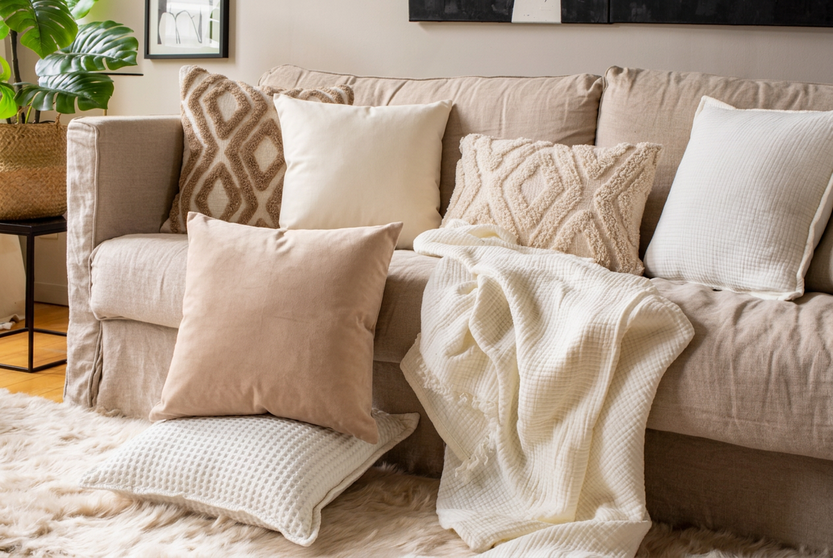 Kussen Sahara contrast 45x45 cm Taupe