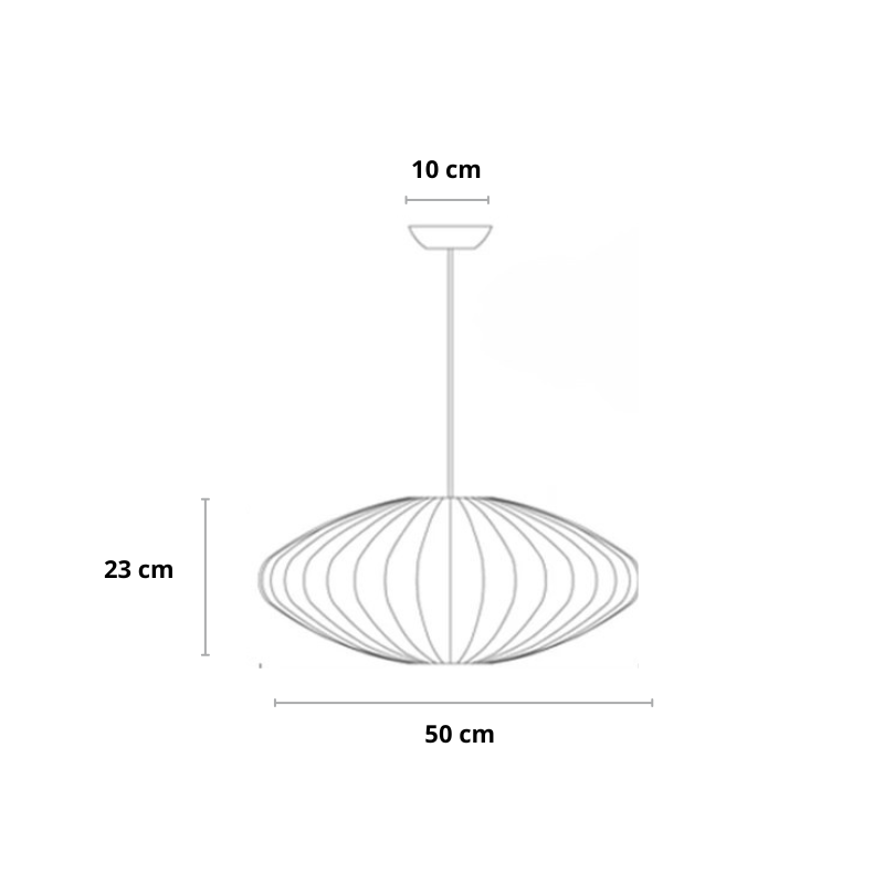 Hanglamp van zijde | Serenitas