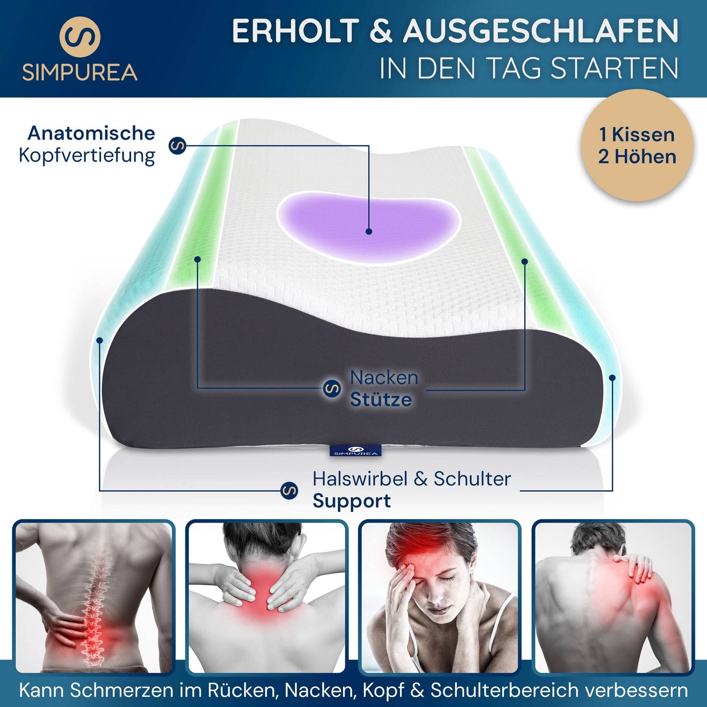 Orthopedisch slaapkussen "Panda"
