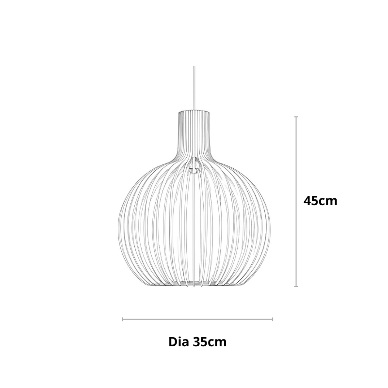 Houten hanglamp Ø35cm Ø45cm Ø55cm | Olivia