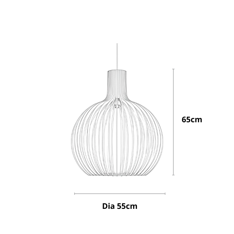 Houten hanglamp Ø35cm Ø45cm Ø55cm | Olivia