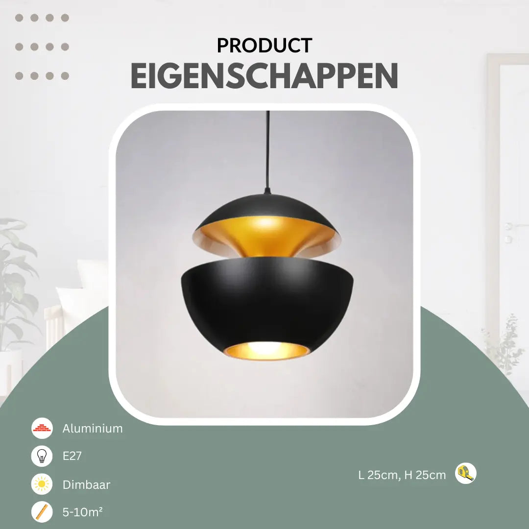 Hanglamp industrieel in zwart of wit | Aurum