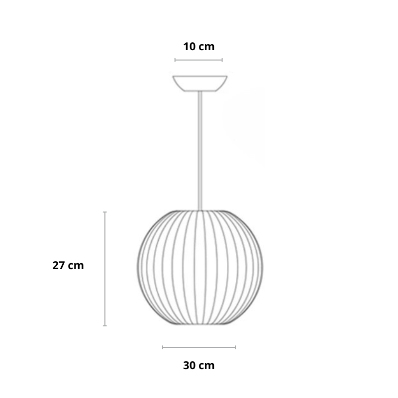 Hanglamp van zijde | Serenitas