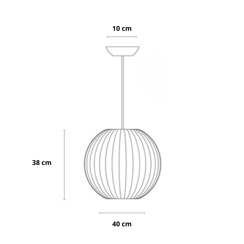 Hanglamp van zijde | Serenitas