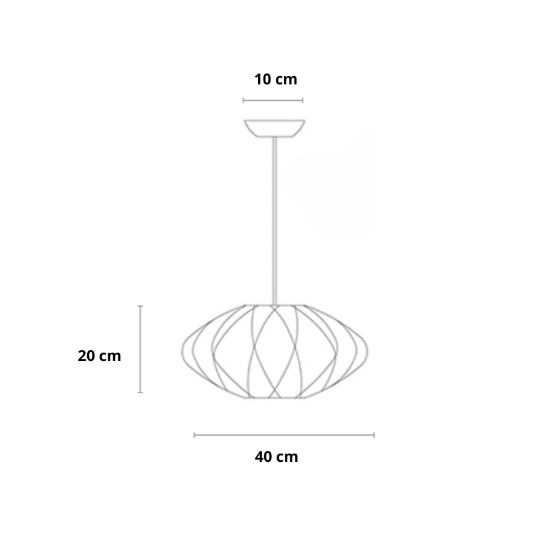 Hanglamp van zijde | Serenitas