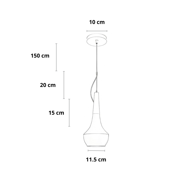 Scandinavische hanglamp wit zwart grijs | Dånsk