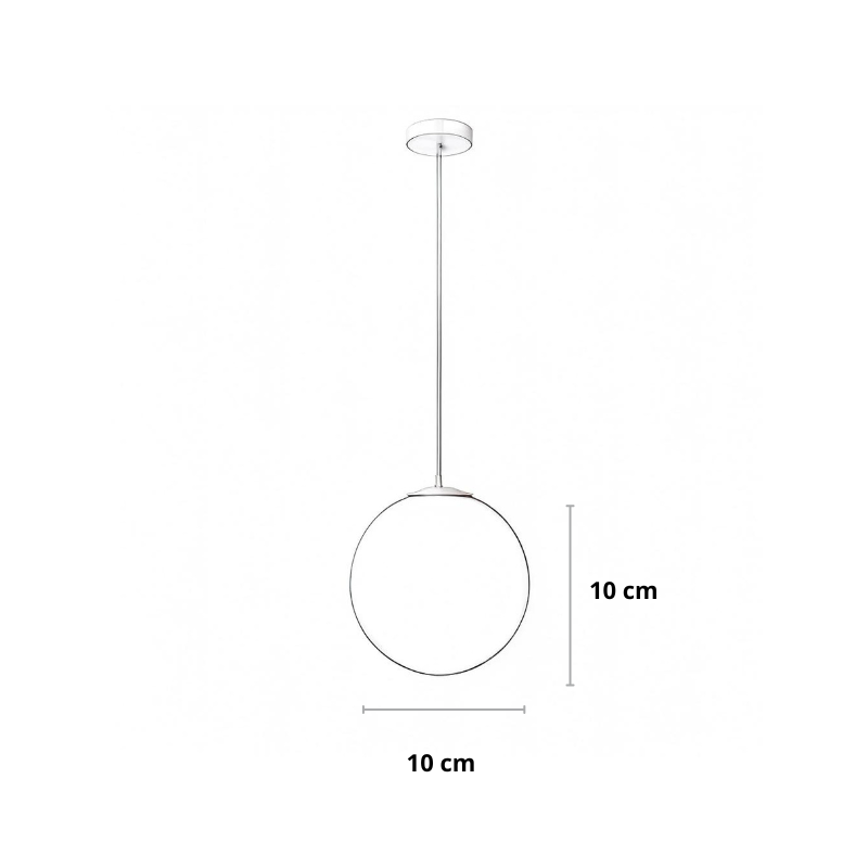 Hanglamp melkglas zwart of gouden kabel | Flora
