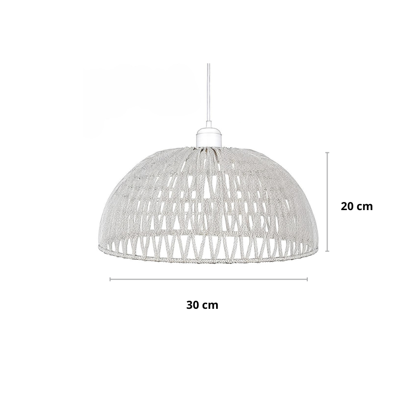 Kleine hanglamp van touw in drie kleuren | Funes