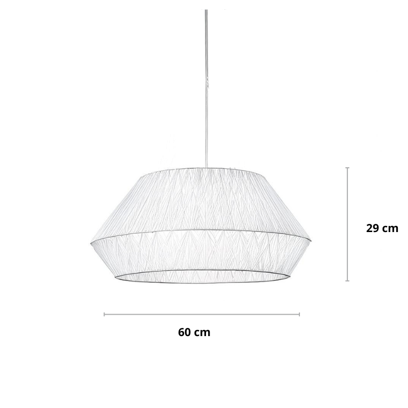 Landelijke hanglamp van touw zwart | Funes