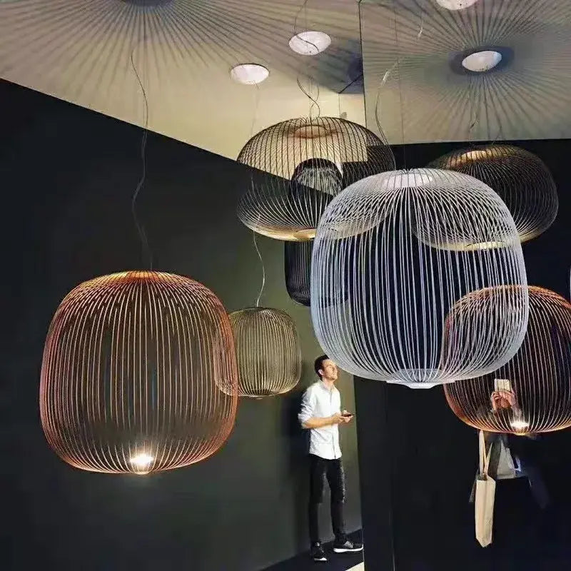 Hanglamp met metalen spaken | Luxara