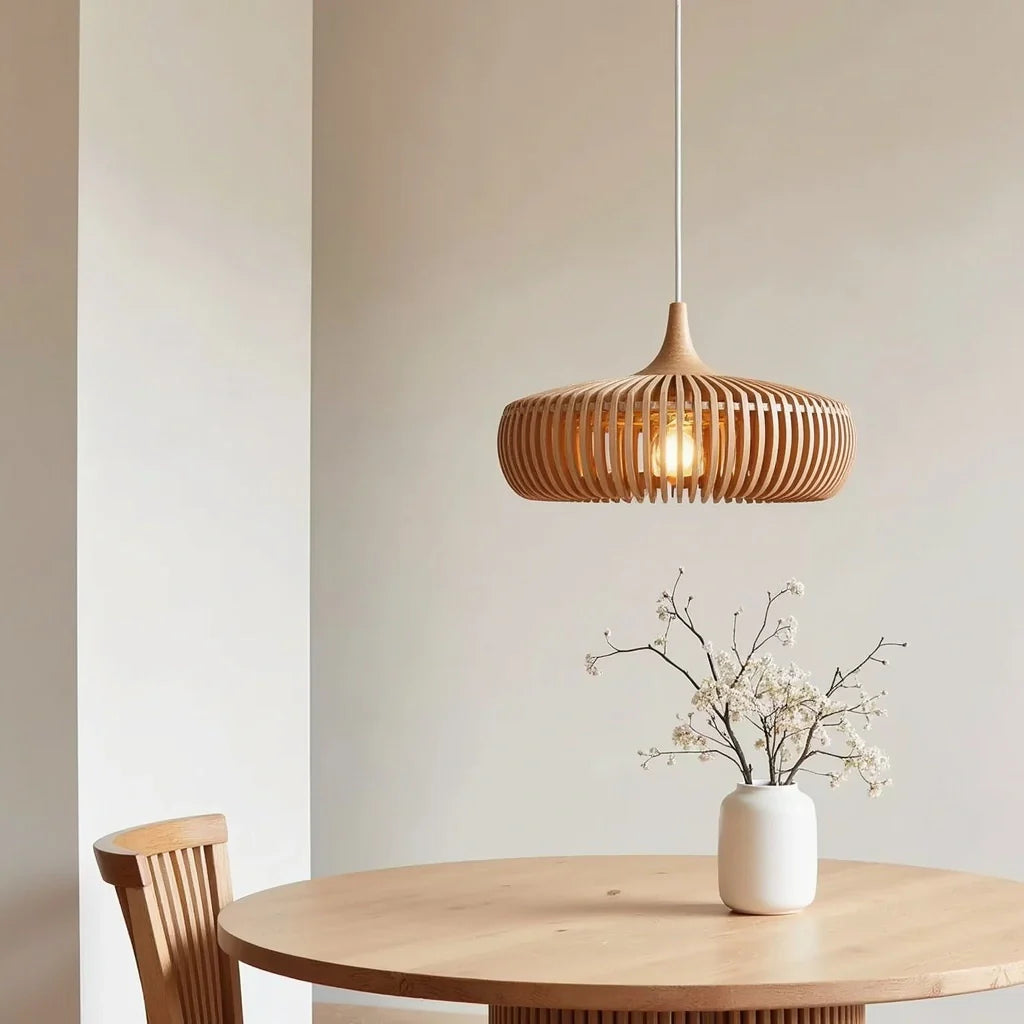 Grote ronde hanglamp hout | Lignum