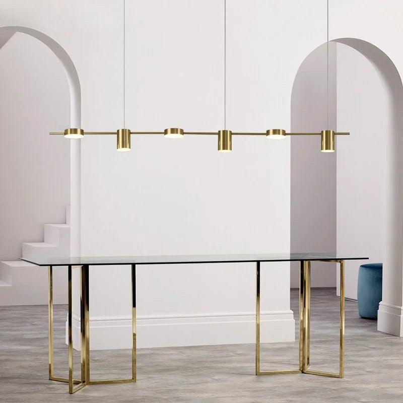 Hanglamp eettafel goud, met afstandsbediening | Aurum