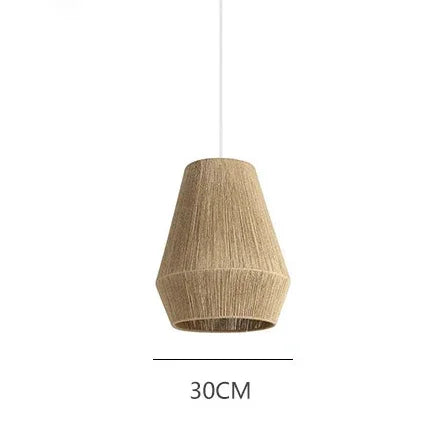 Landelijke hanglamp van touw Kaki | Funes
