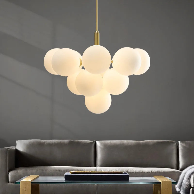 Hanglamp bollen in goud, zilver en zwart 5-delig 13-delig | Convexum