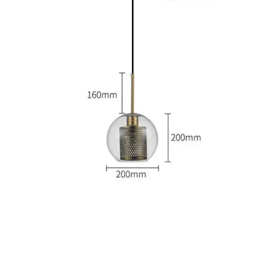 Industriële hanglamp met glas | Spatium