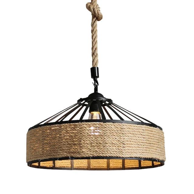 Industriële hanglamp met touw | Funes