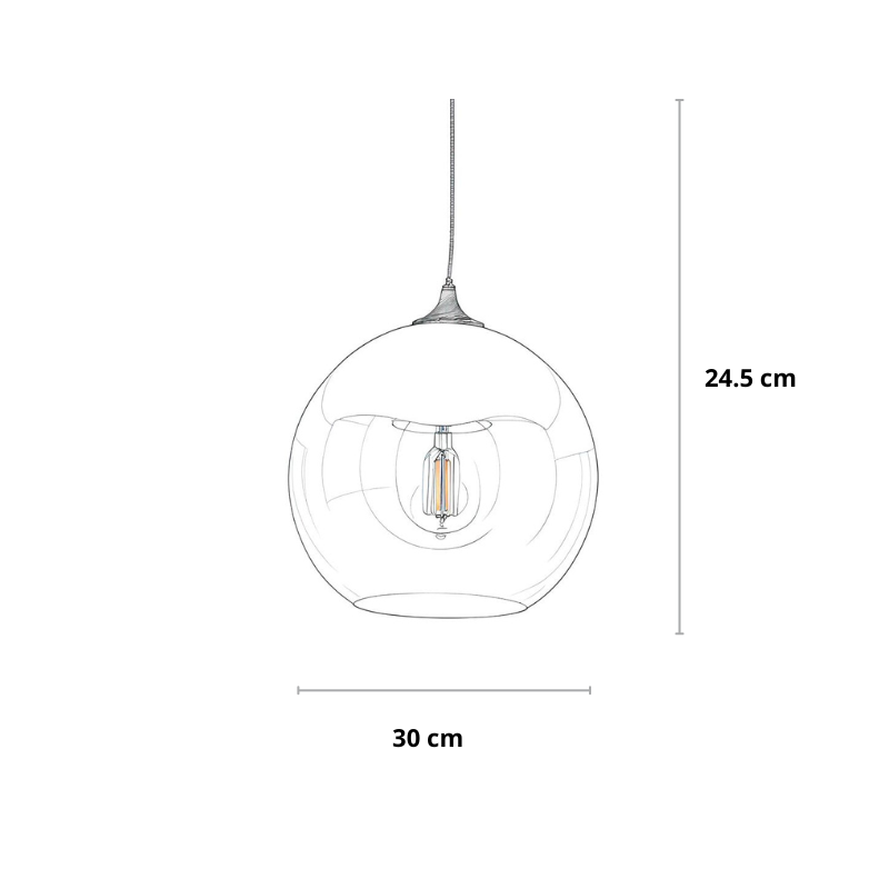Hanglamp glas goud zilver of rosé goud | Luxara