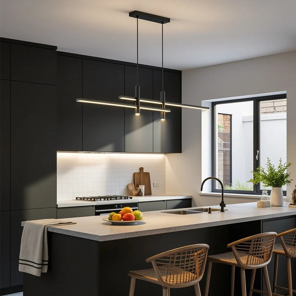 Moderne hanglamp eettafel met afstandsbediening | Eleonora