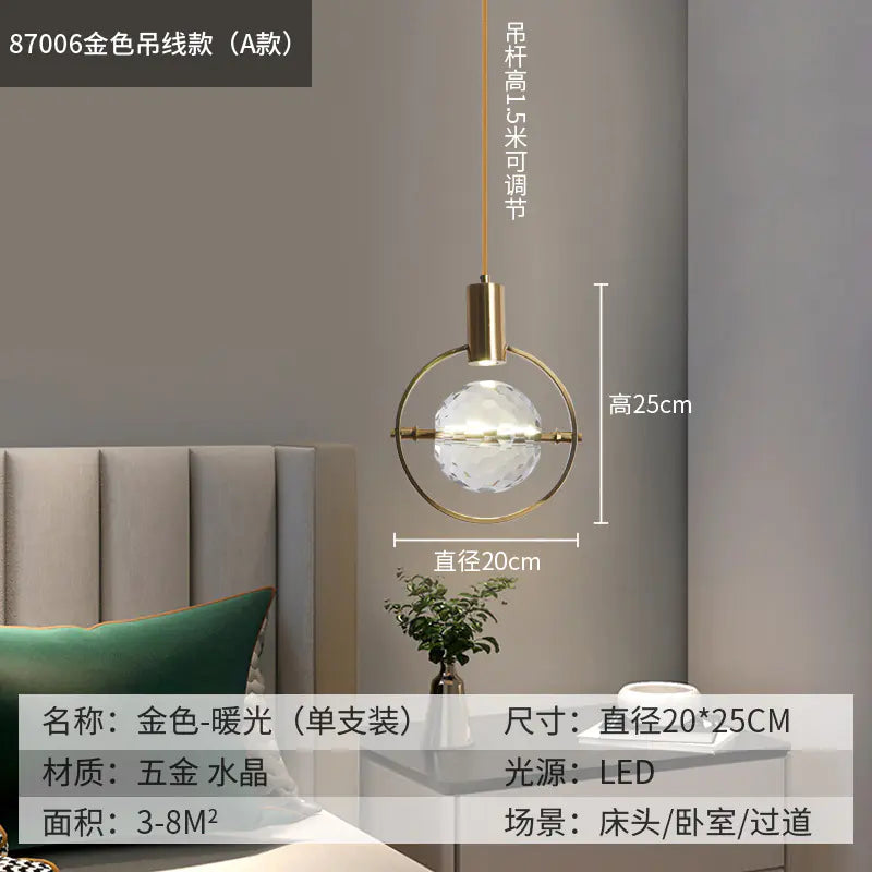 Nordic-Style Minimalist Pendant Light for Bedroom