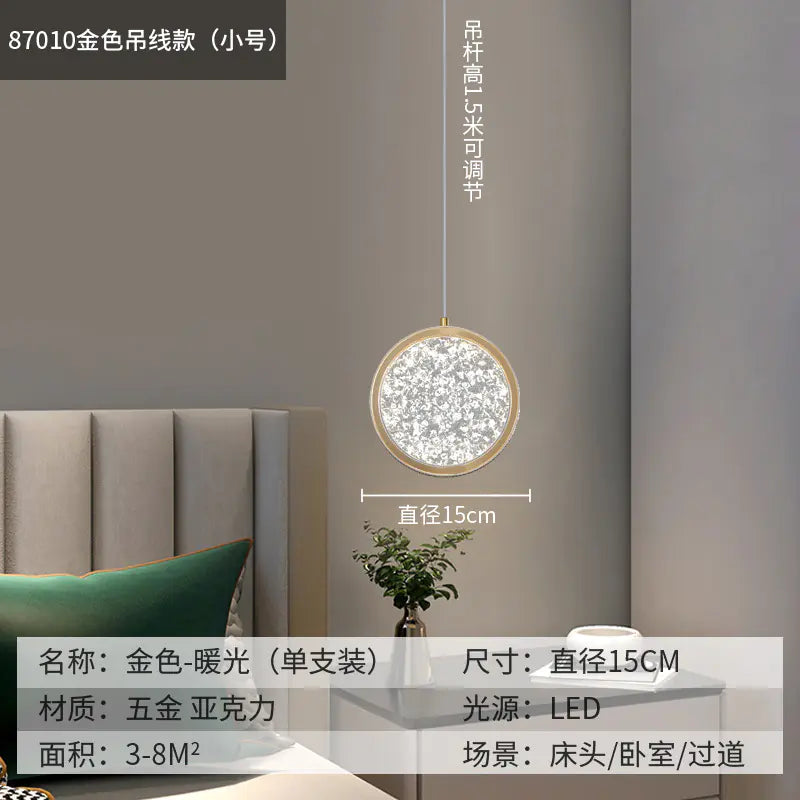 Nordic-Style Minimalist Pendant Light for Bedroom
