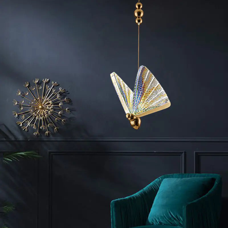 Modern Minimalist Butterfly Pendant Light for Dining Room