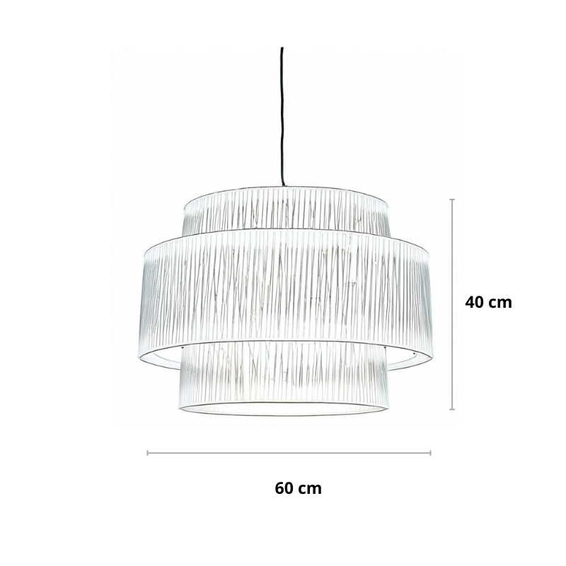 Ronde hanglamp van riet, handgemaakt | Rattan