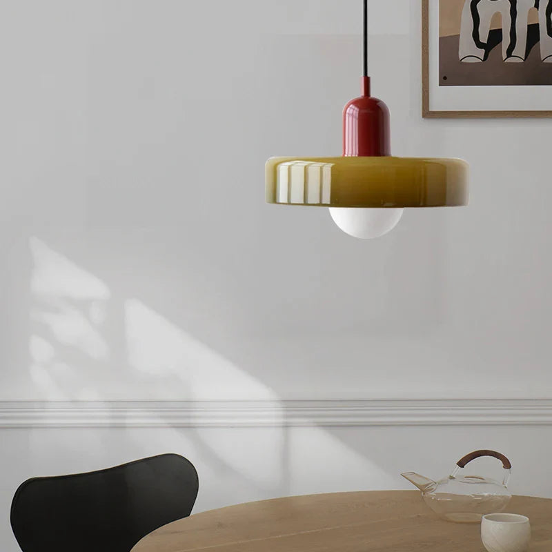 Retro hanglamp met glas | Beatrice