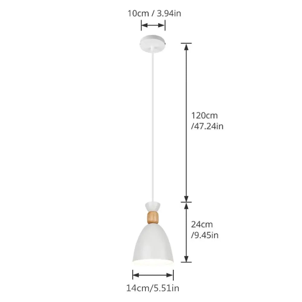 Scandinavische hanglamp met hout | Dånsk
