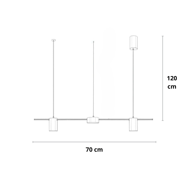 Hanglamp eettafel goud, met afstandsbediening | Aurum