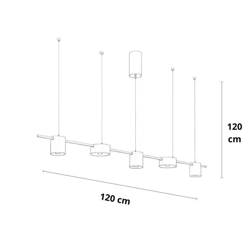 Hanglamp eettafel goud, met afstandsbediening | Aurum