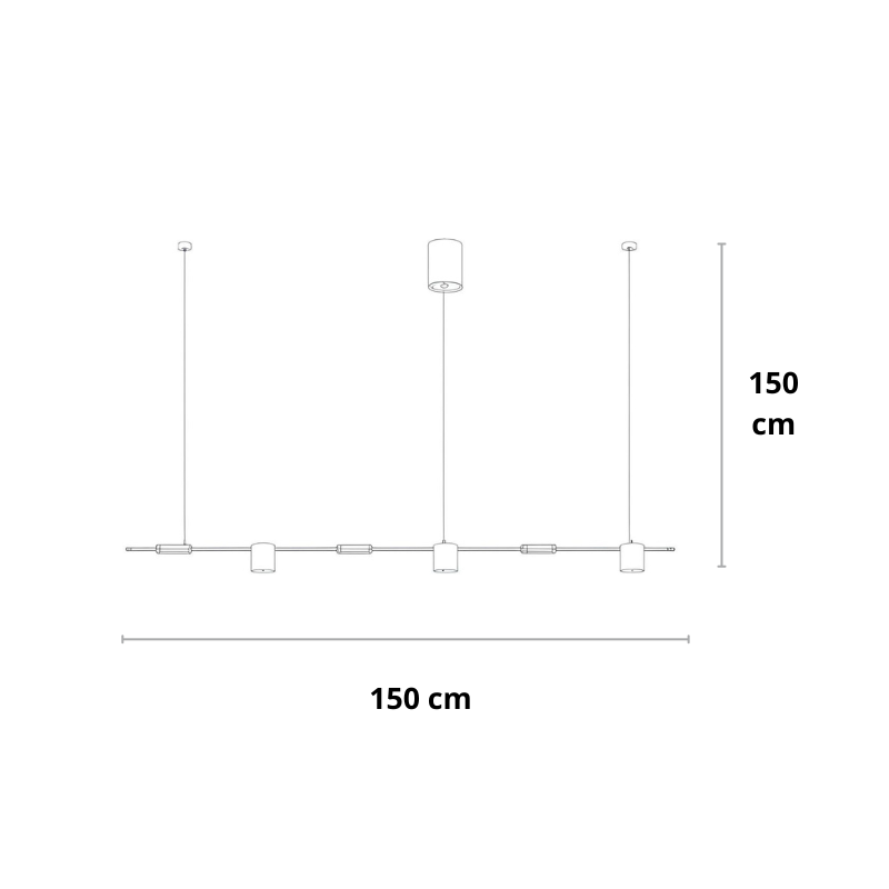 Hanglamp eettafel goud, met afstandsbediening | Aurum