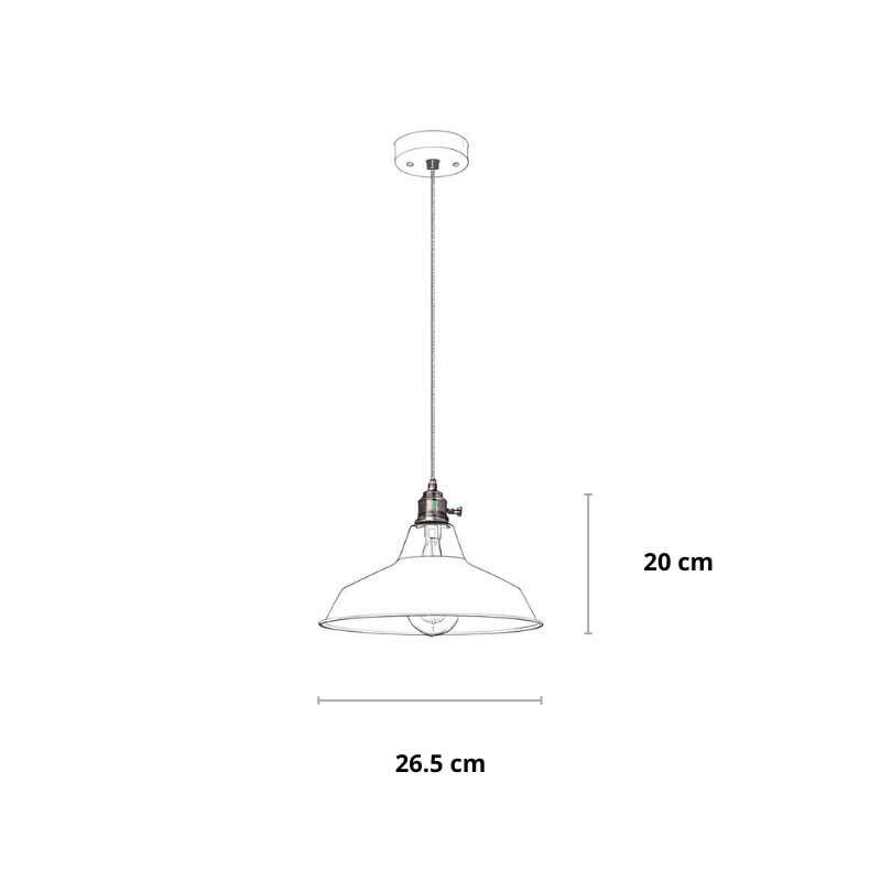 Retro hanglamp, 7 kleuren | Lucia