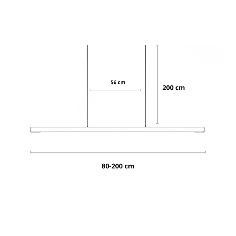 Houten hanglamp eettafel, langwerpig | Federica