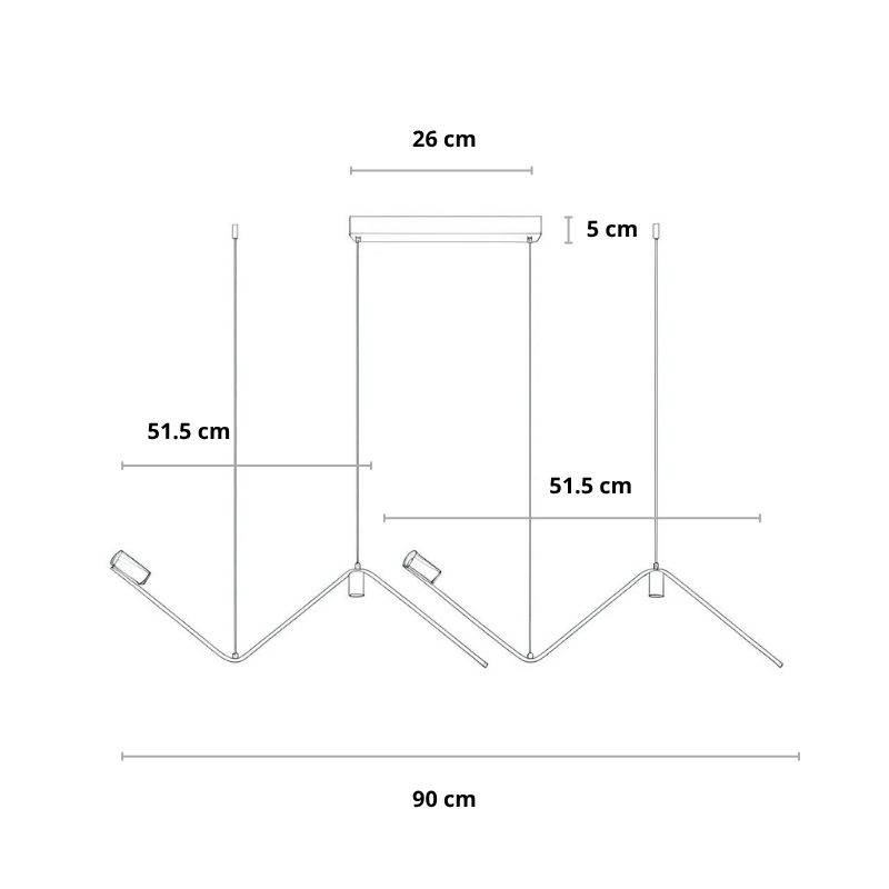Moderne hanglamp eettafel of kookeiland | Gnistør