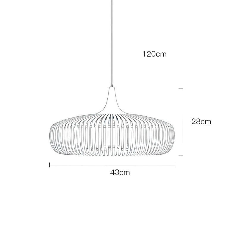 Grote ronde hanglamp hout | Lignum