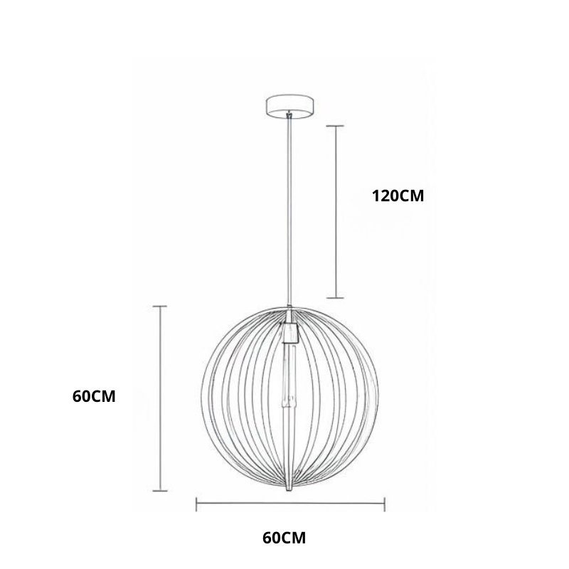 Houten hanglamp met ringen | Lignum