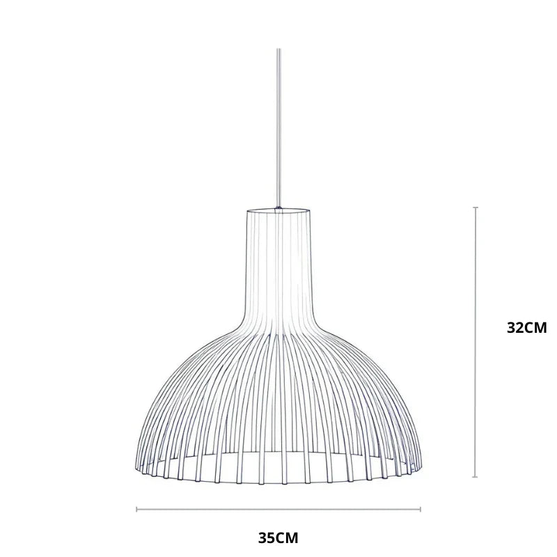 Houten hanglamp Ø35cm Ø45cm halve bol | Lignum