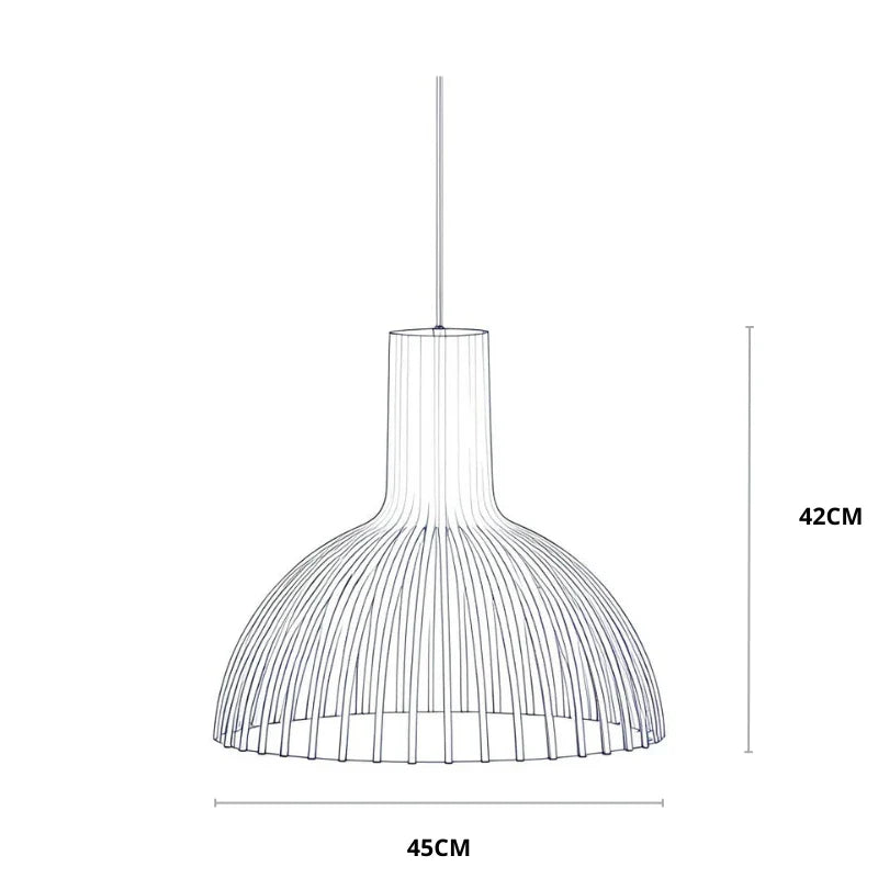 Houten hanglamp Ø35cm Ø45cm halve bol | Lignum