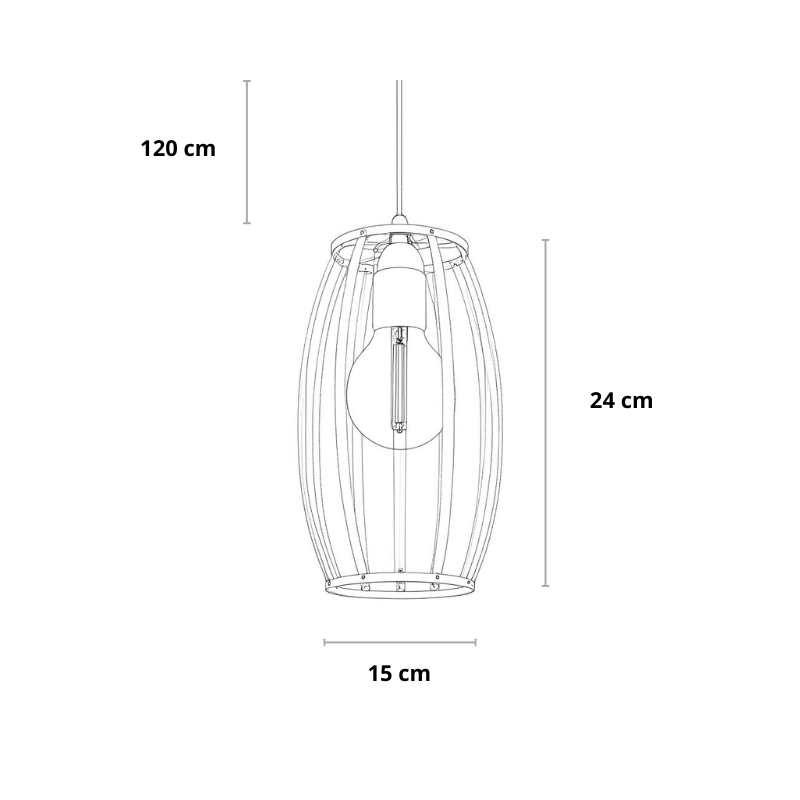 Industriële hanglamp zwart minimalistisch | Luminara
