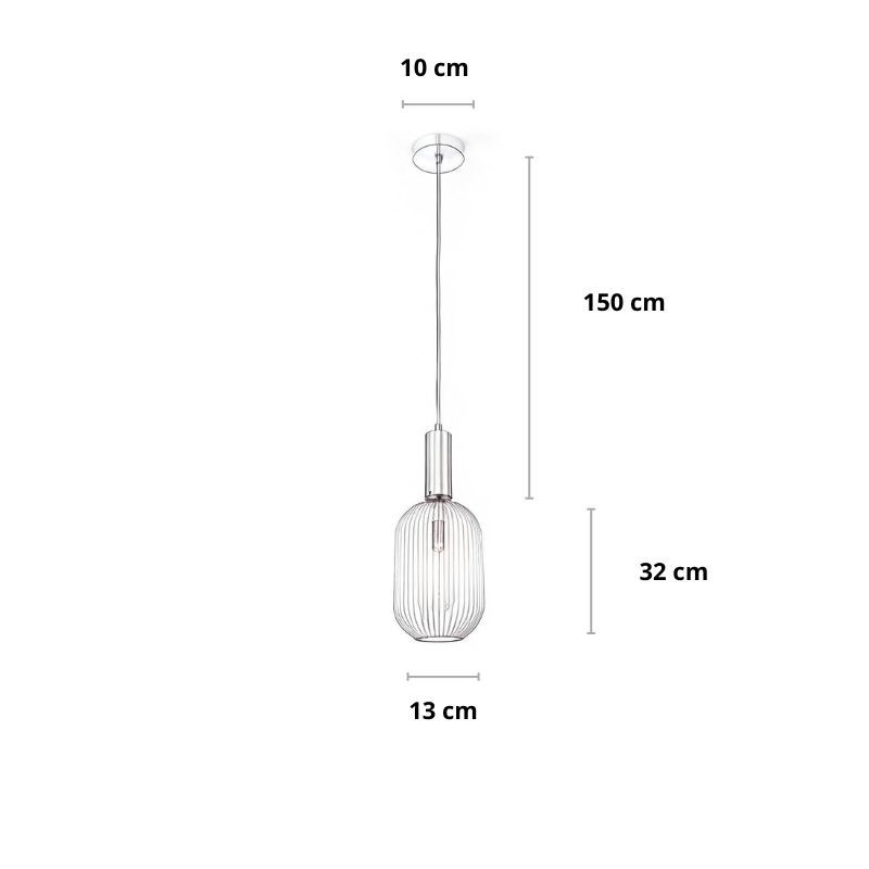 Hanglamp glas groen | Martina