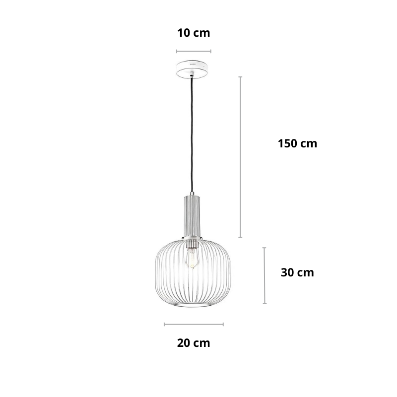 Hanglamp glas groen | Martina