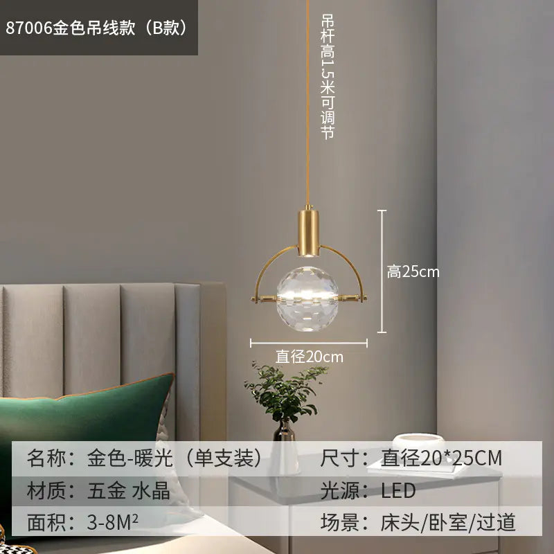 Nordic-Style Minimalist Pendant Light for Bedroom